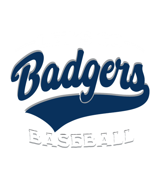Baseball #1 -  Let's Go Badgers Baseball (Navy/White)