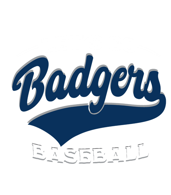 Baseball #1 -  Let's Go Badgers Baseball (Navy/White)