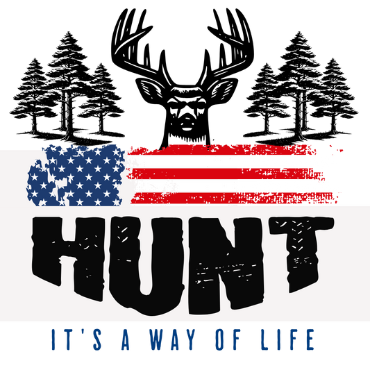 American-Flag Deer — Blue / Small